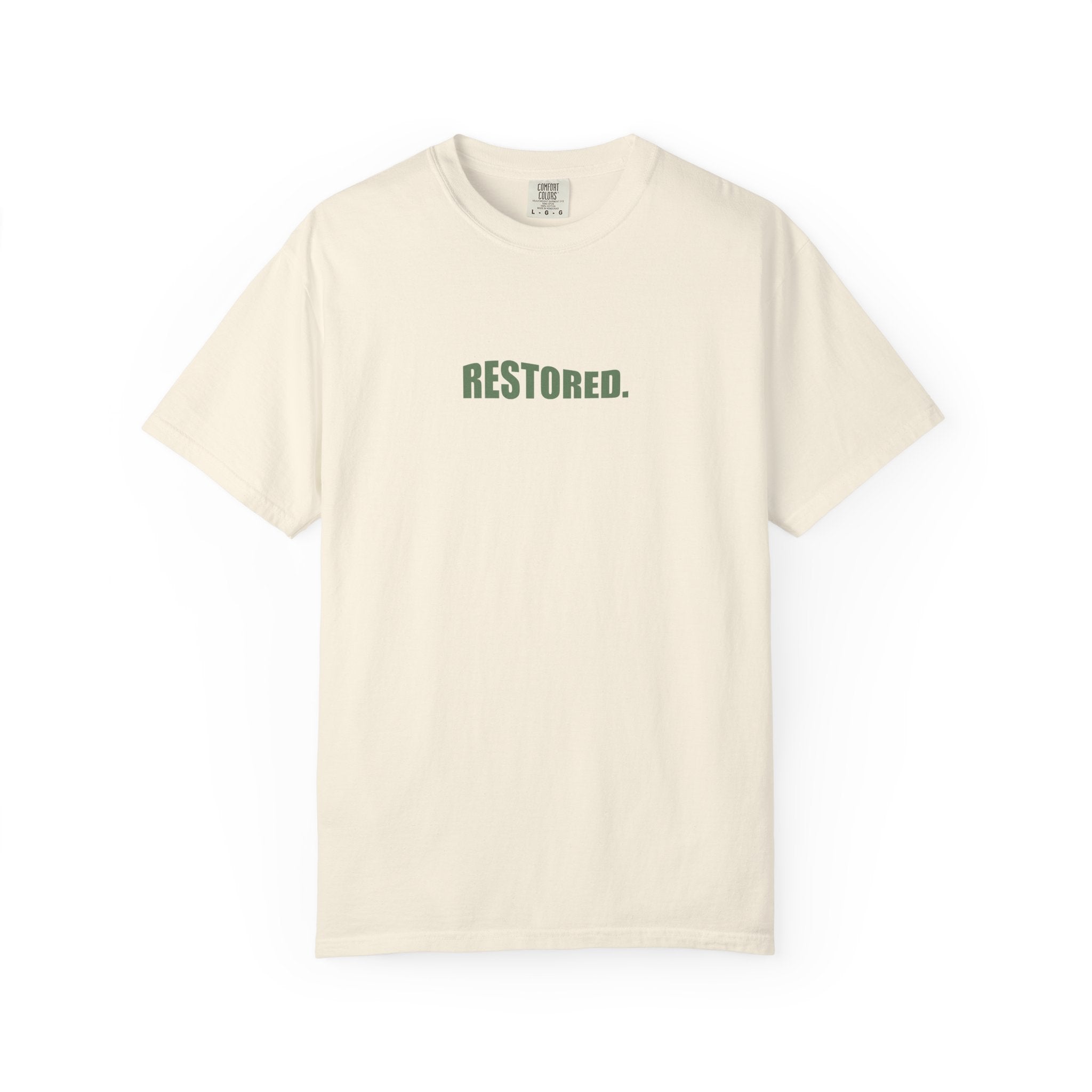 RESTORED T-Shirt in Ivory/Forest Sage
