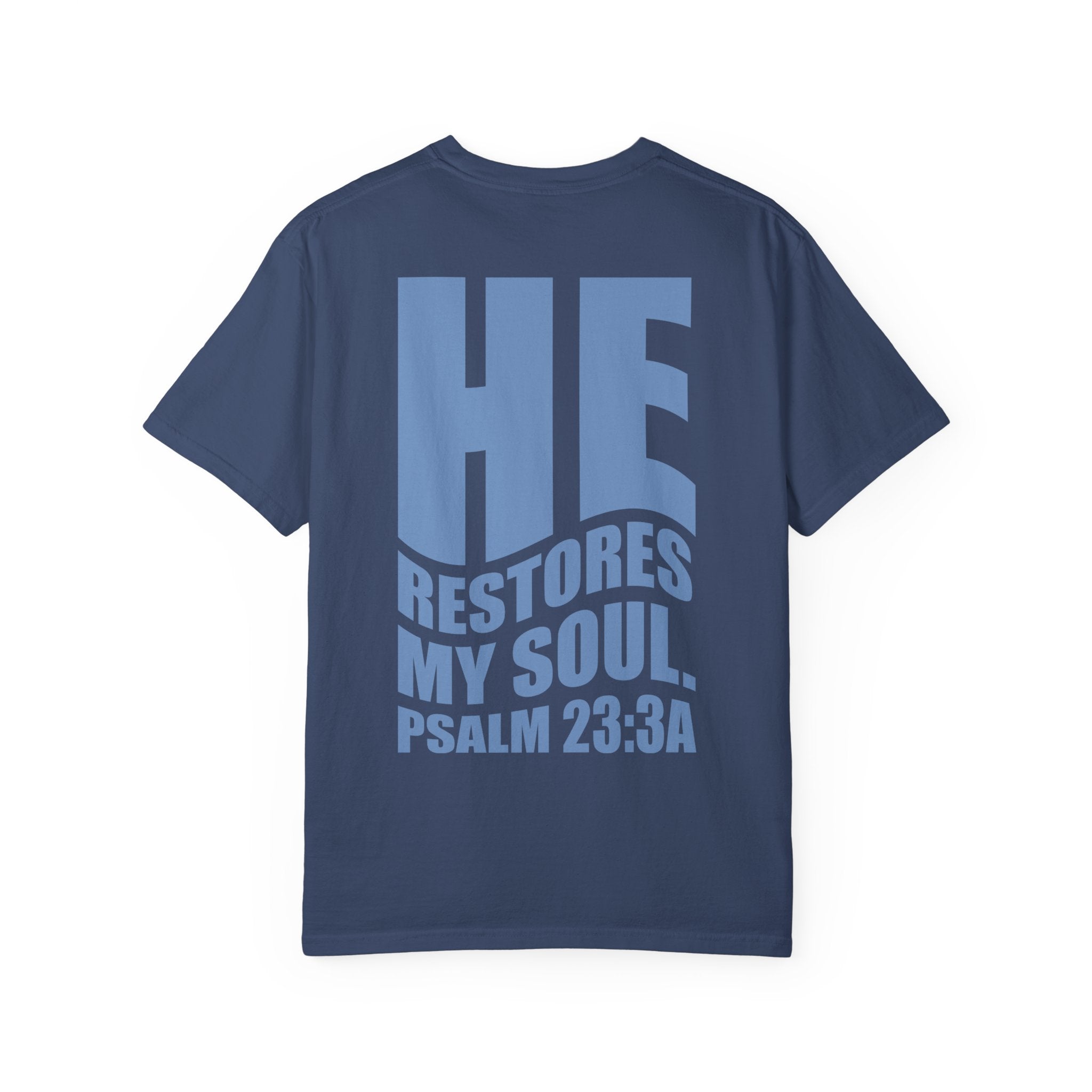 RESTORED T-Shirt in China Blue/Sky Blue