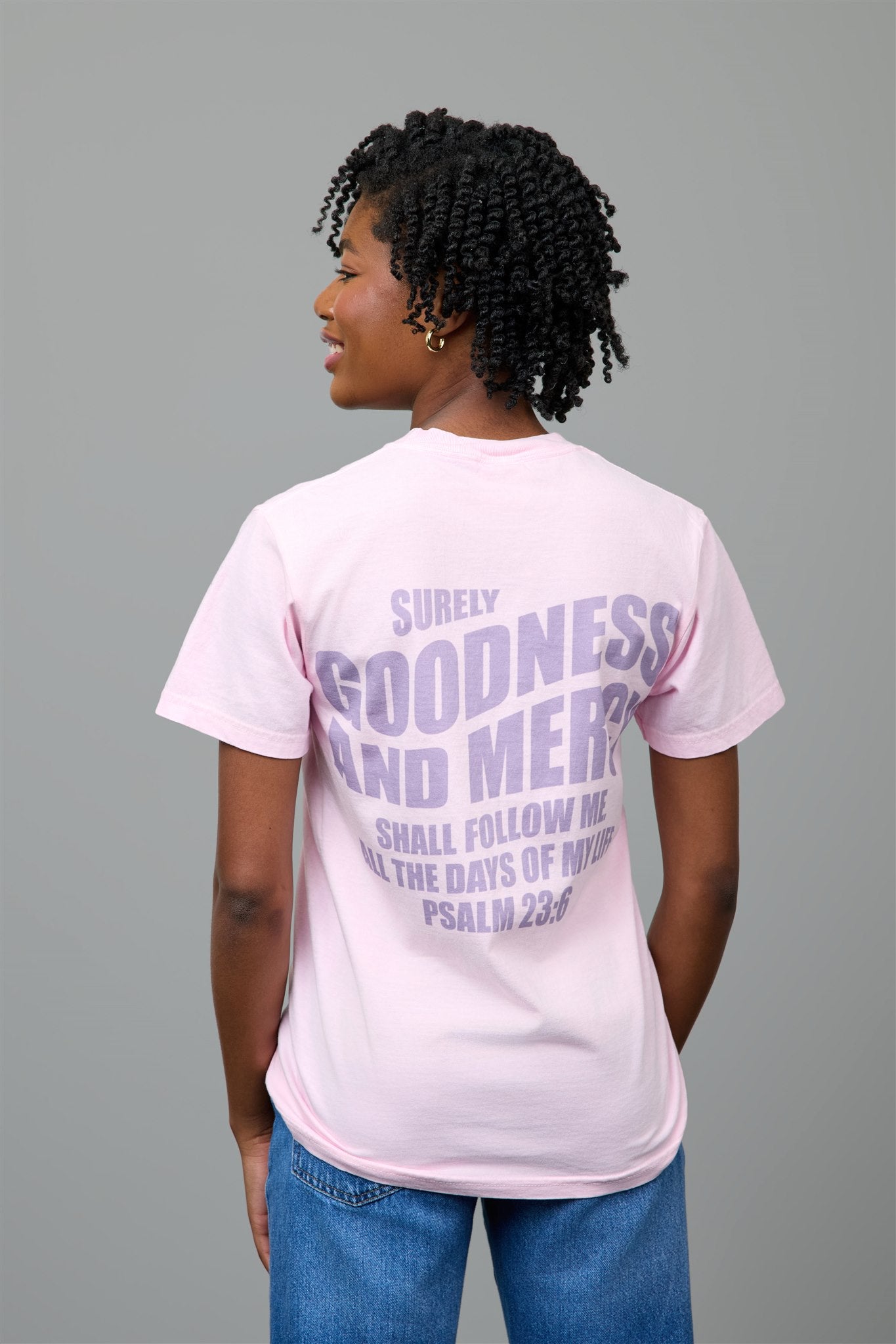 GOODNESS AND MERCY T-Shirt in Blossom/Violet