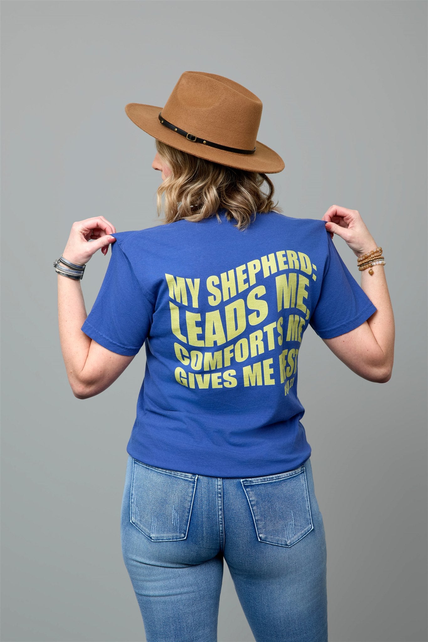 FOLLOW THE SHEPHERD T-Shirt in China Blue/Vibrance